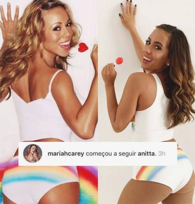 Mariah Carey começa a seguir Anitta no Instagram e brasileira faz desabafo emocionante