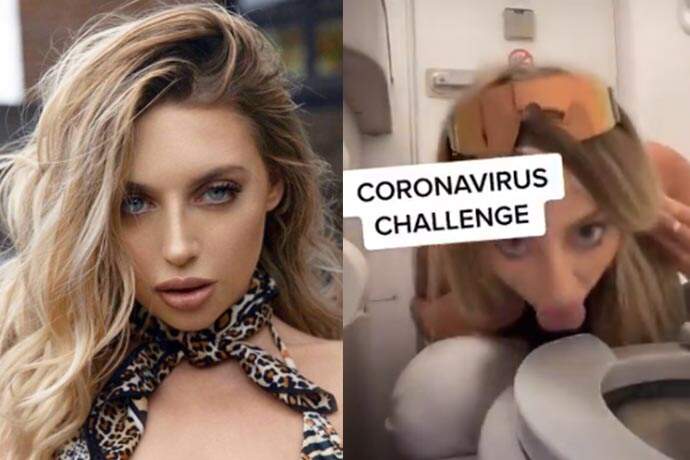 ‘Desafio do coronavirus’? Influencer lambe privada em vídeo e é detonada