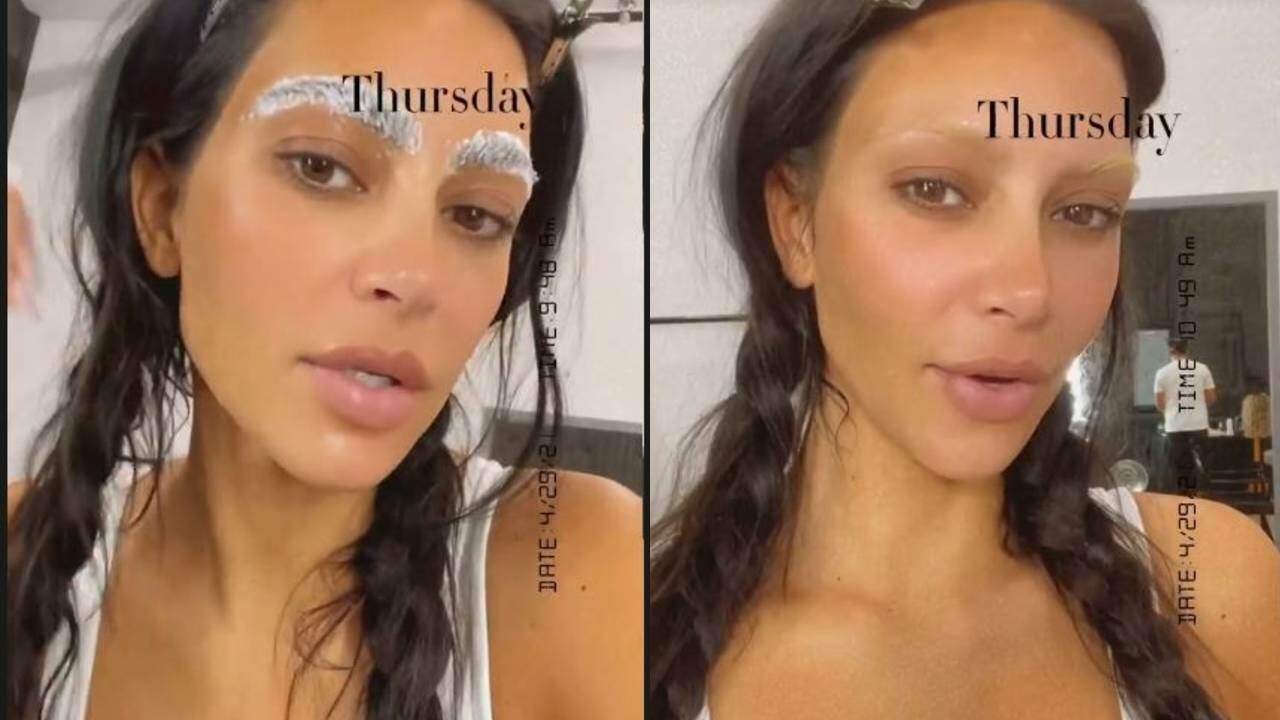 Em mudança radical, Kim Kardashian aparece loira e com sobrancelha descolorida: “Eu gostei” - Metropolitana FM
