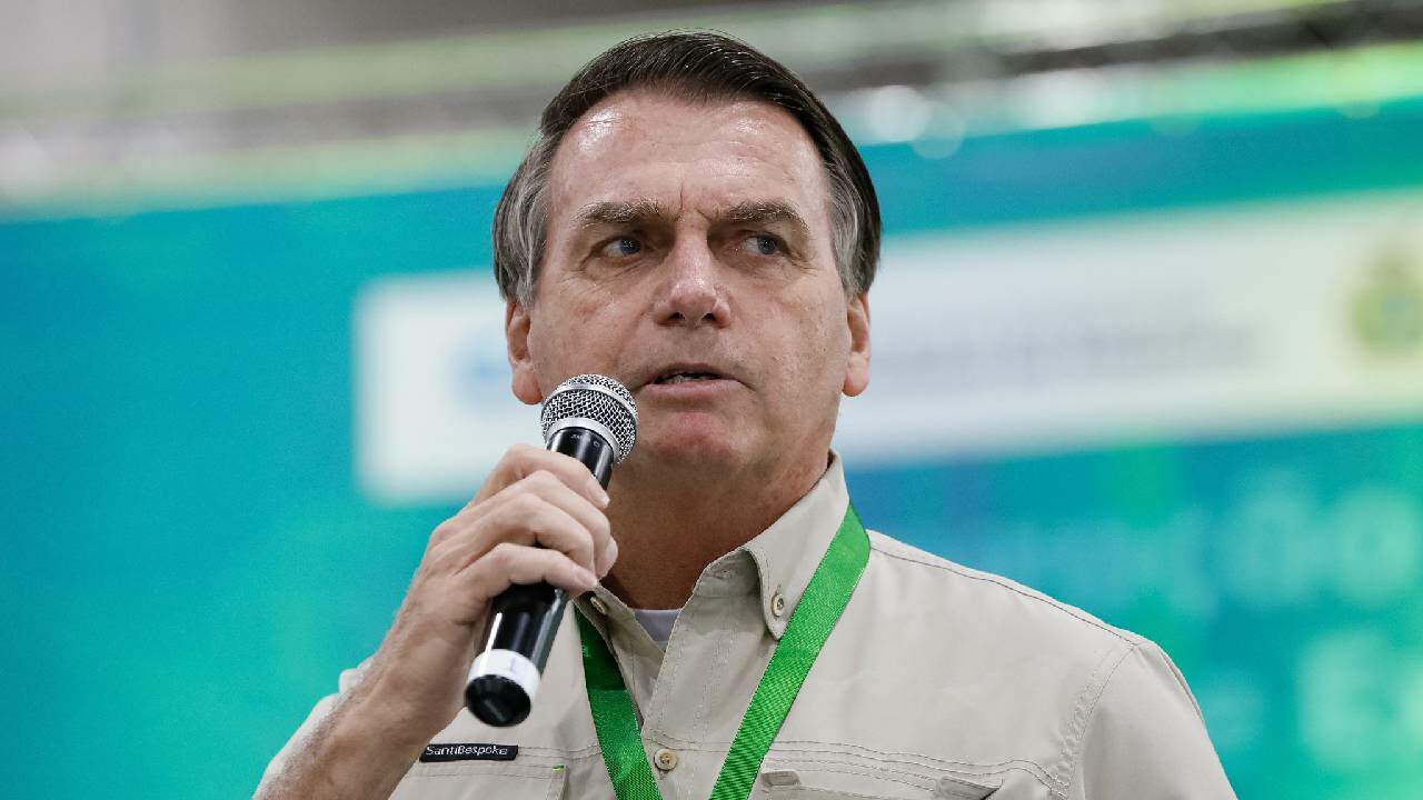 Presidente Jair Bolsonaro, durante cerimônia de inauguração em Manaus