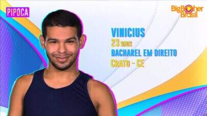 BBB22: Conheça Vinícius, o 11º participante, confirmado no time ‘Pipoca’: “Minha cara denuncia que sou pobre”