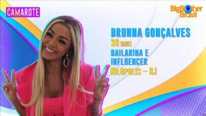 BBB22: Brunna Gonçalves é a 13ª participante, confirmada no time ‘Camarote’: “Por favor, não me cancelem!”