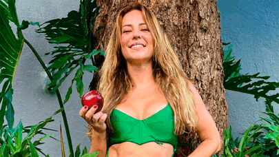 No meio da natureza, Paolla Oliveira aparece em ensaio com maçã e impressiona: “Eva”