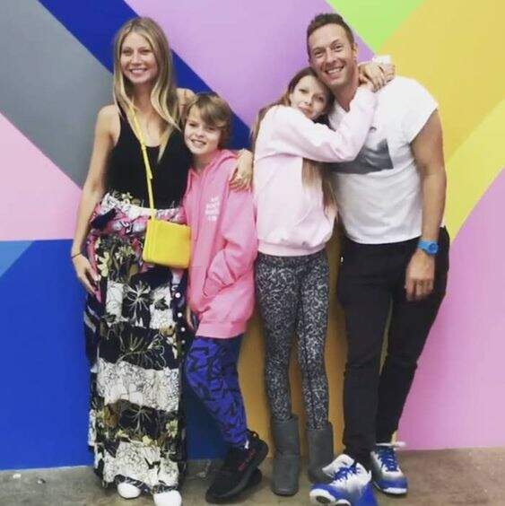 Gwyneth Paltrow, Moses, Apple e Chris Martin (Foto: Instagram)