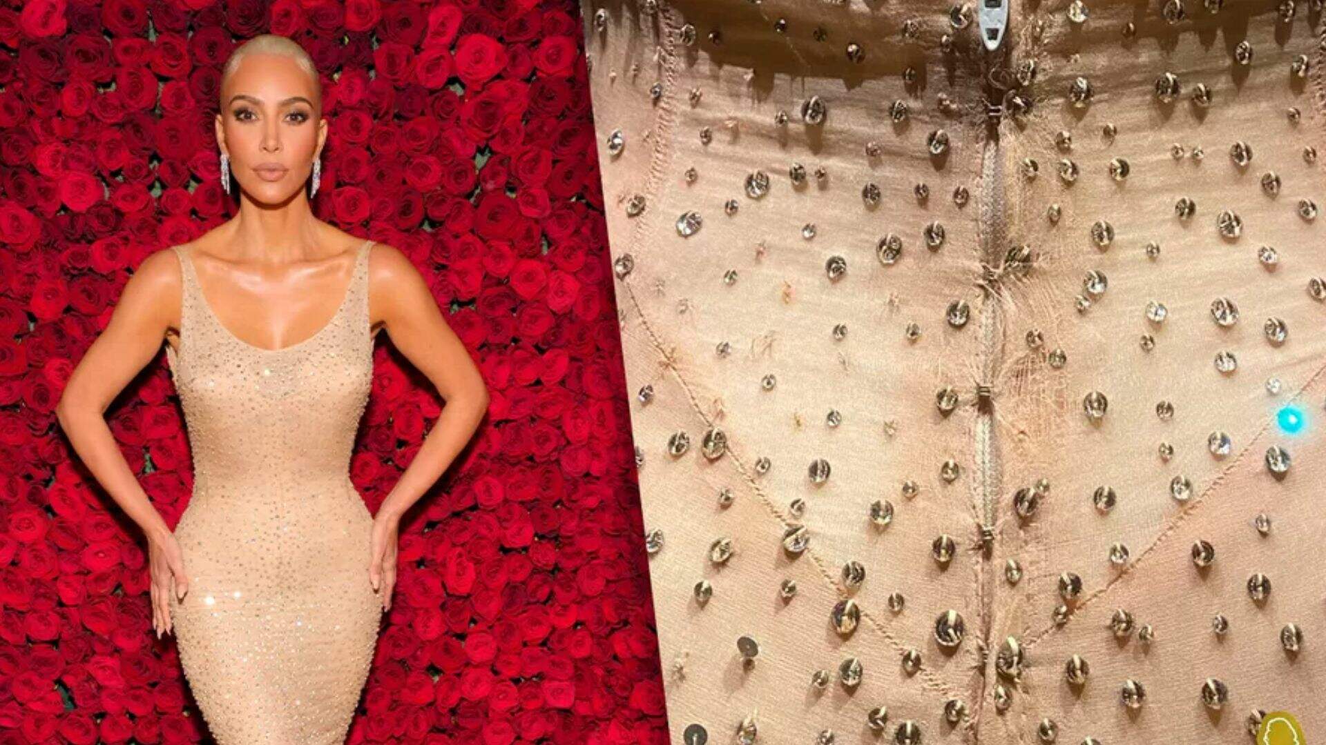 Kim Kardashian danifica vestido de Marilyn Monroe no Met Gala