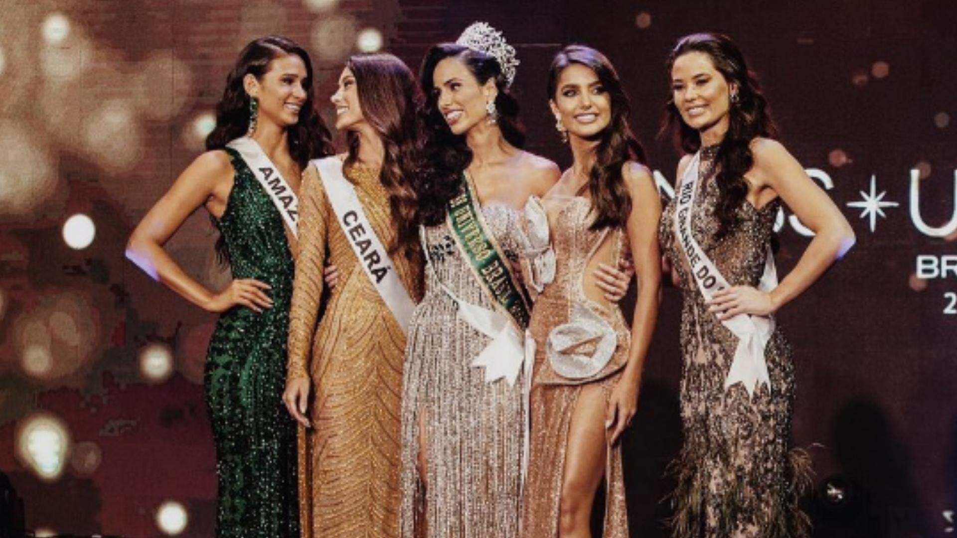 Miss Universo Brasil 2022: Mia Mamede foi eleita com vestido strapless de pedrarias e fenda - Metropolitana FM