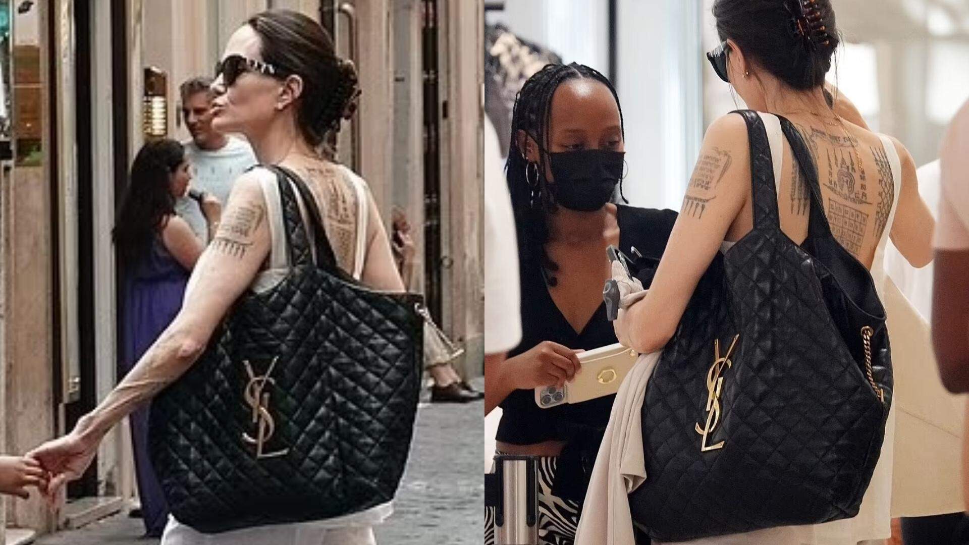 Angelina Jolie tem a bolsa perfeita para animar um look básico, Moda