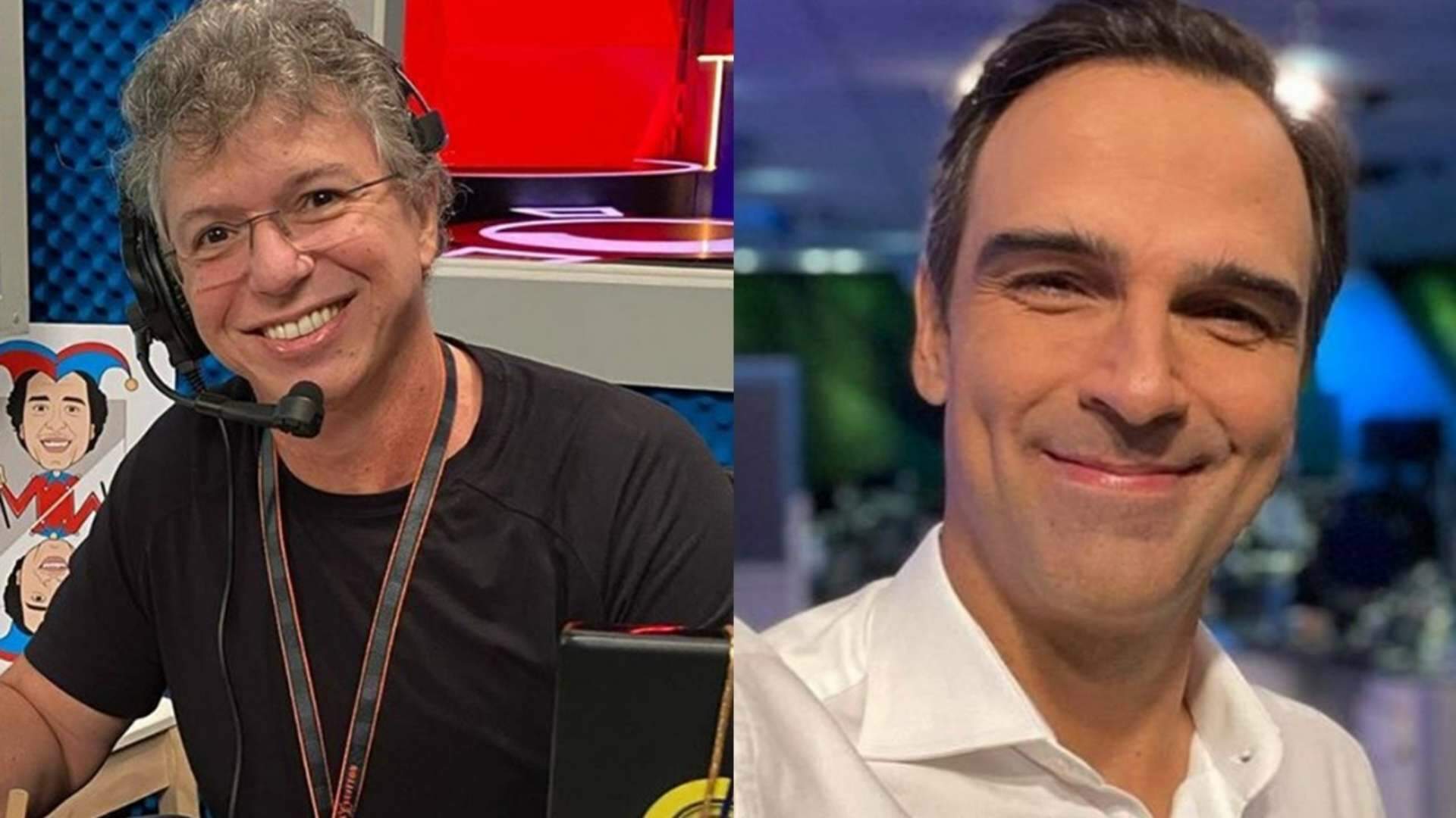 Boninho posa ao lado de Tadeu Schmidt, faz revelação inusitada e web reage: “Meu Deus!” - Metropolitana FM