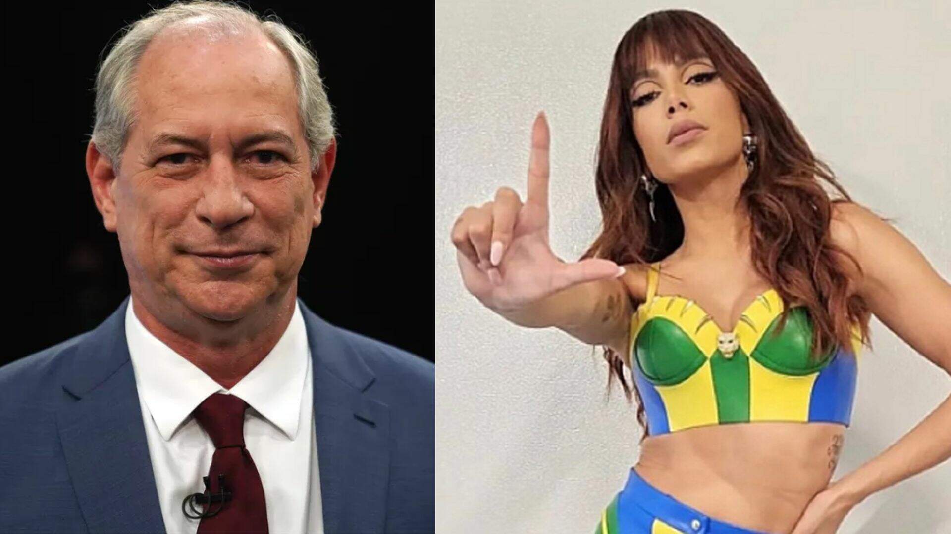 Após Anitta declarar voto em Lula, Ciro Gomes brinca sobre decisão: “Cotovelo doendo” - Metropolitana FM