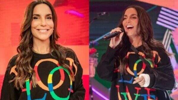 Pipoca: Ivete Sangalo apresenta programa com braço engessado e preocupa espectadores