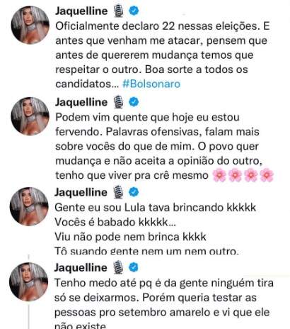 Jaquelline no Twitter