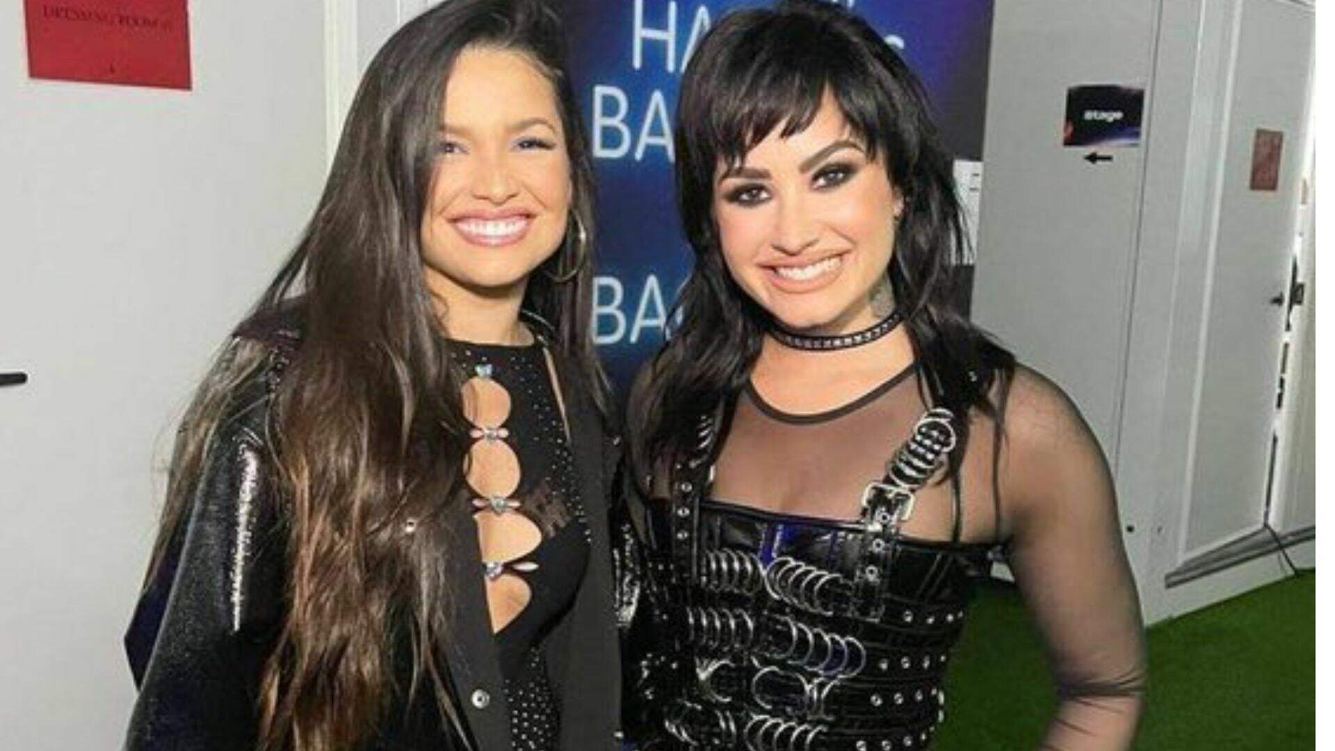 Juliette tietou Demi Lovato durante o Rock in Rio