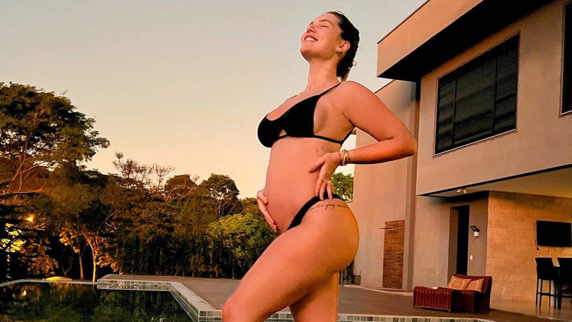 Virginia Fonseca mostra barriga no oitavo mês de gravidez e revela dificuldades para respirar