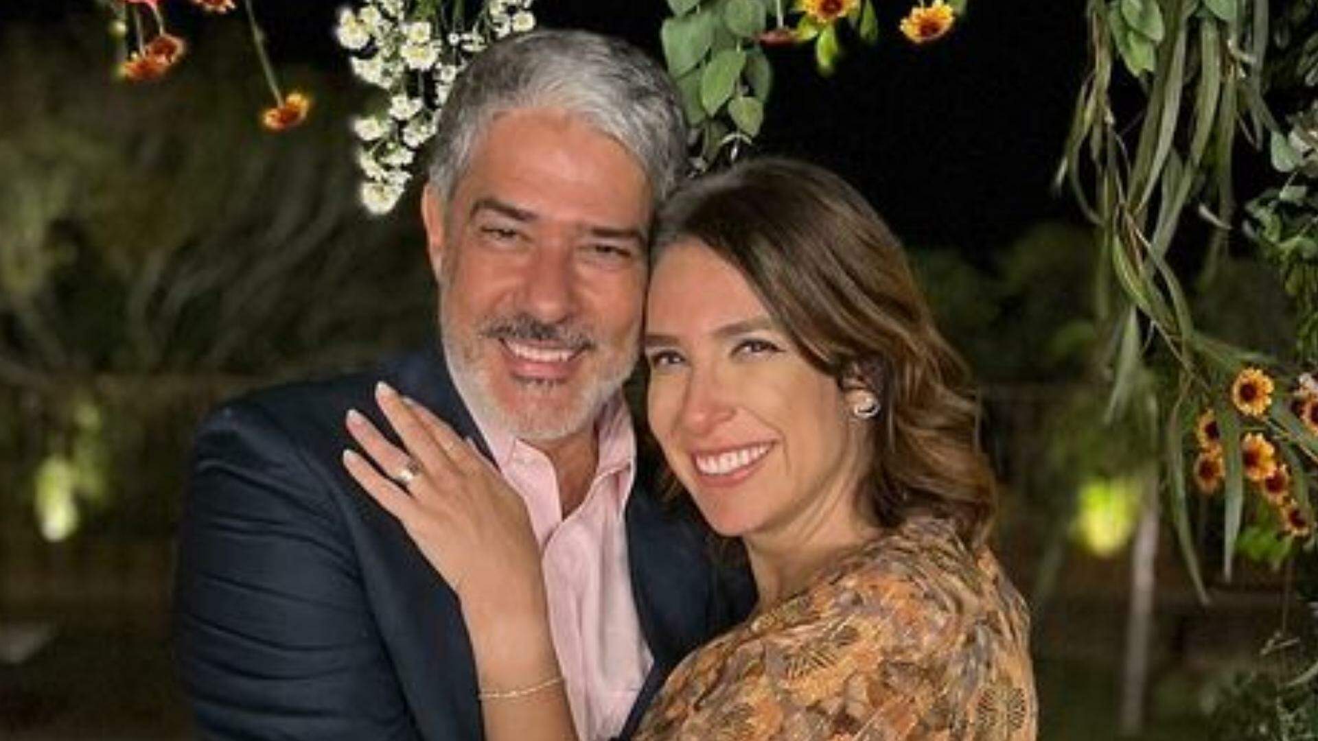 William Bonner e Natasha Dantas celebram 4 anos de casados: “Eu amo” - Metropolitana FM