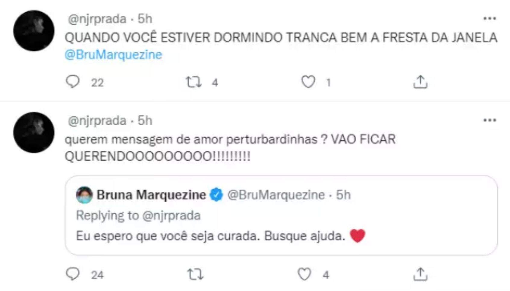 No momento, as publicações foram excluídas pelo Twitter devido o teor violento