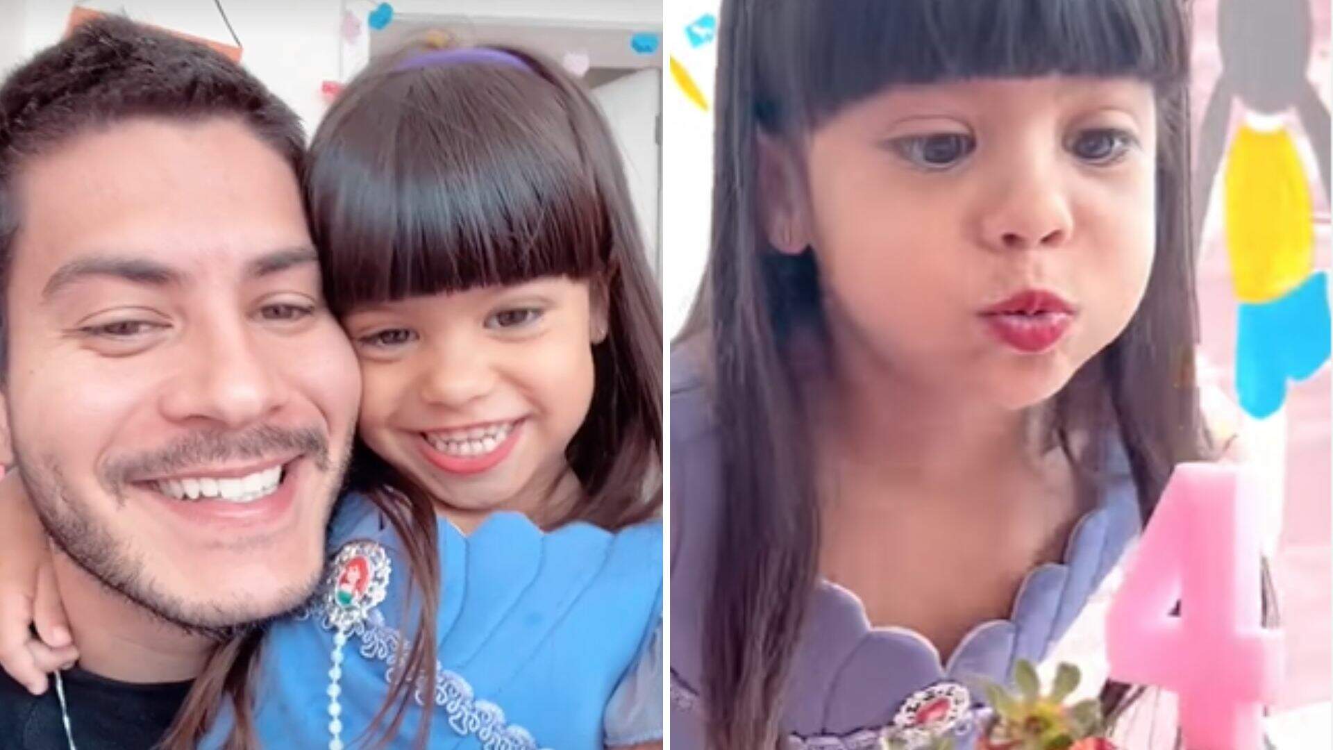 Arthur Aguiar posta vídeo emocionante em comemoração aos 4 anos da filha Sophia