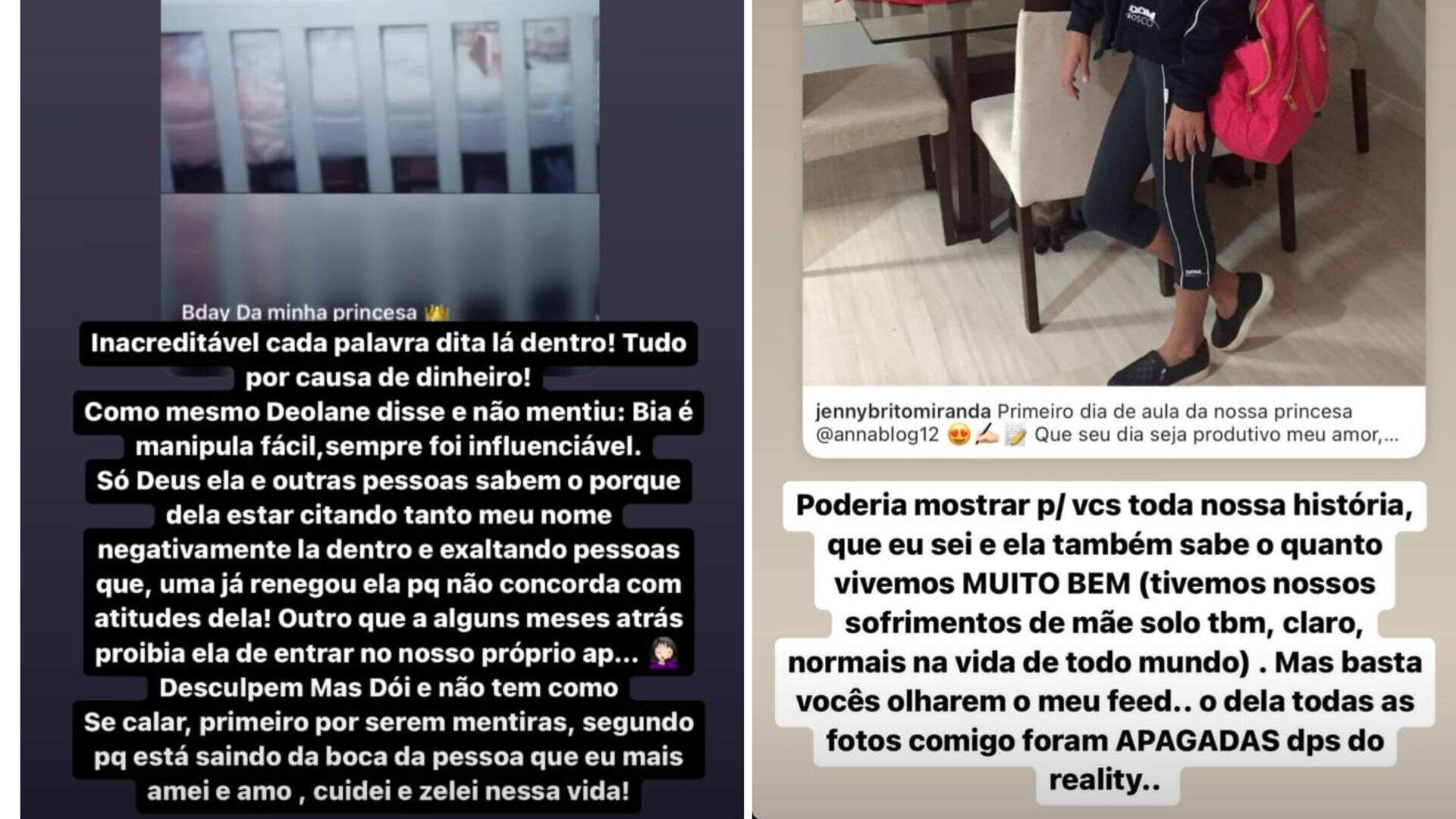 Stories Jenny Miranda (reprodução: Instagram)