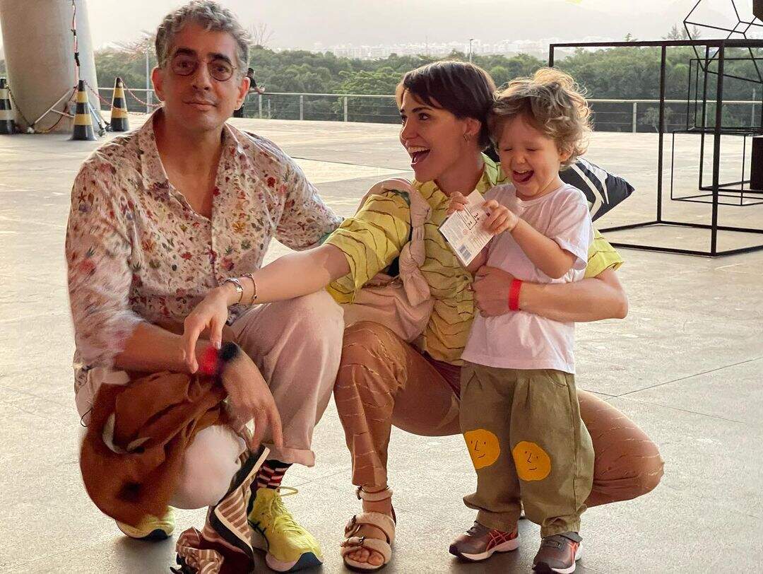 Michel Melamed, Letícia Colin e Uri. (Foto: Reprodução/instagram)