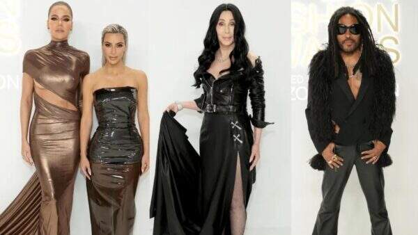Kardashians, Cher, Lenny Kravitz e outros famosos arrasam nos looks em premiação internacional