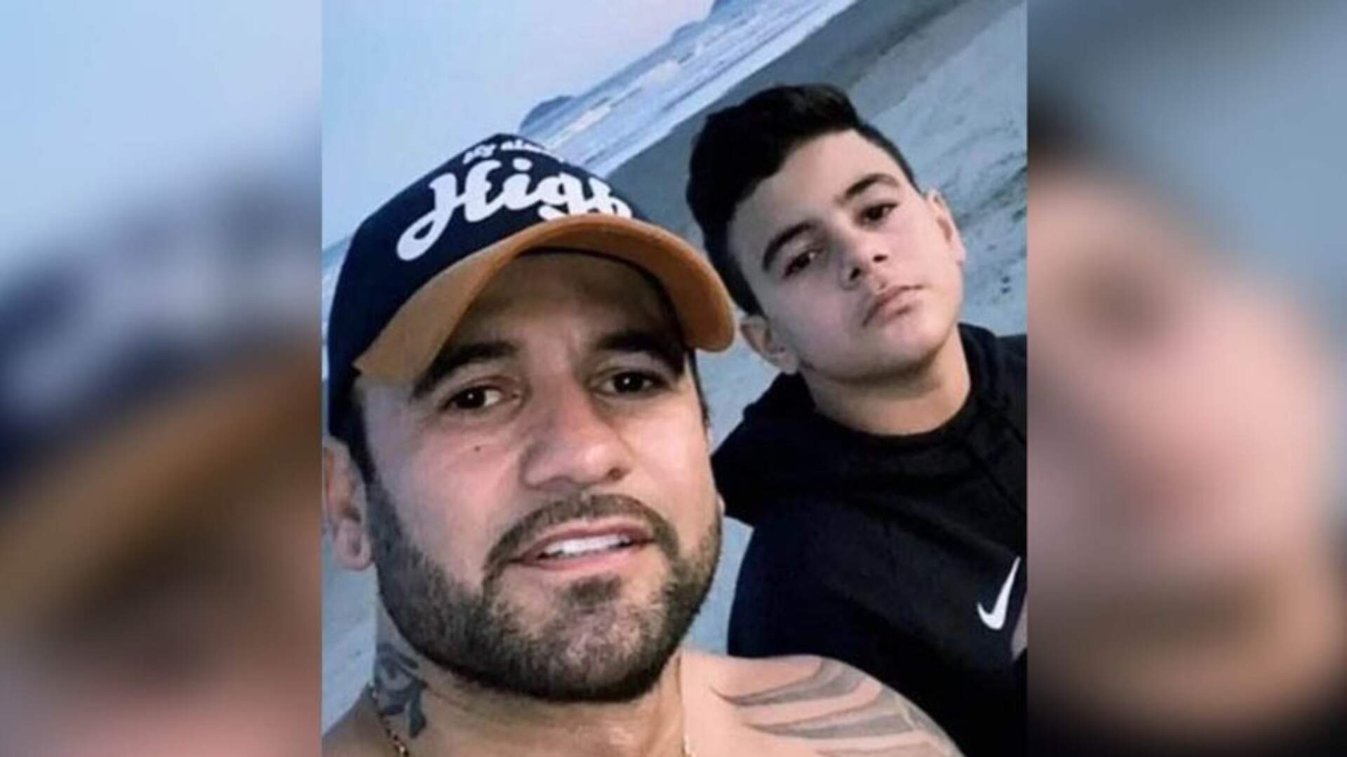 Hadon Nery e filho, Mateus Oliver, de 19 anos. (Reprodução/Internet)