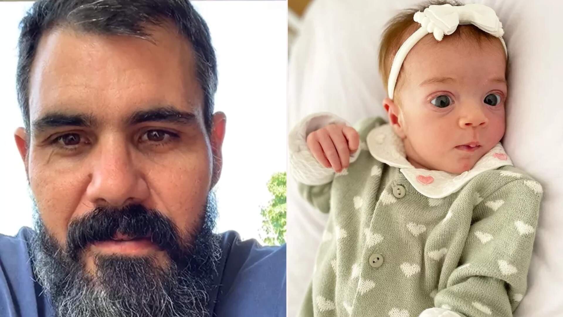 Juliano Cazarré faz postagem emocionante após sua filha caçula receber alta do hospital