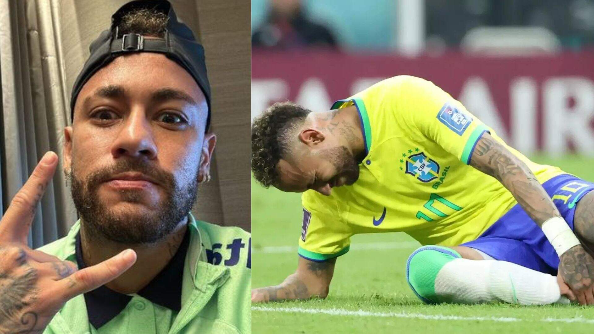 Após se lesionar em jogo do Brasil, Neymar Jr. mostra inchaço no tornozelo e surpreende