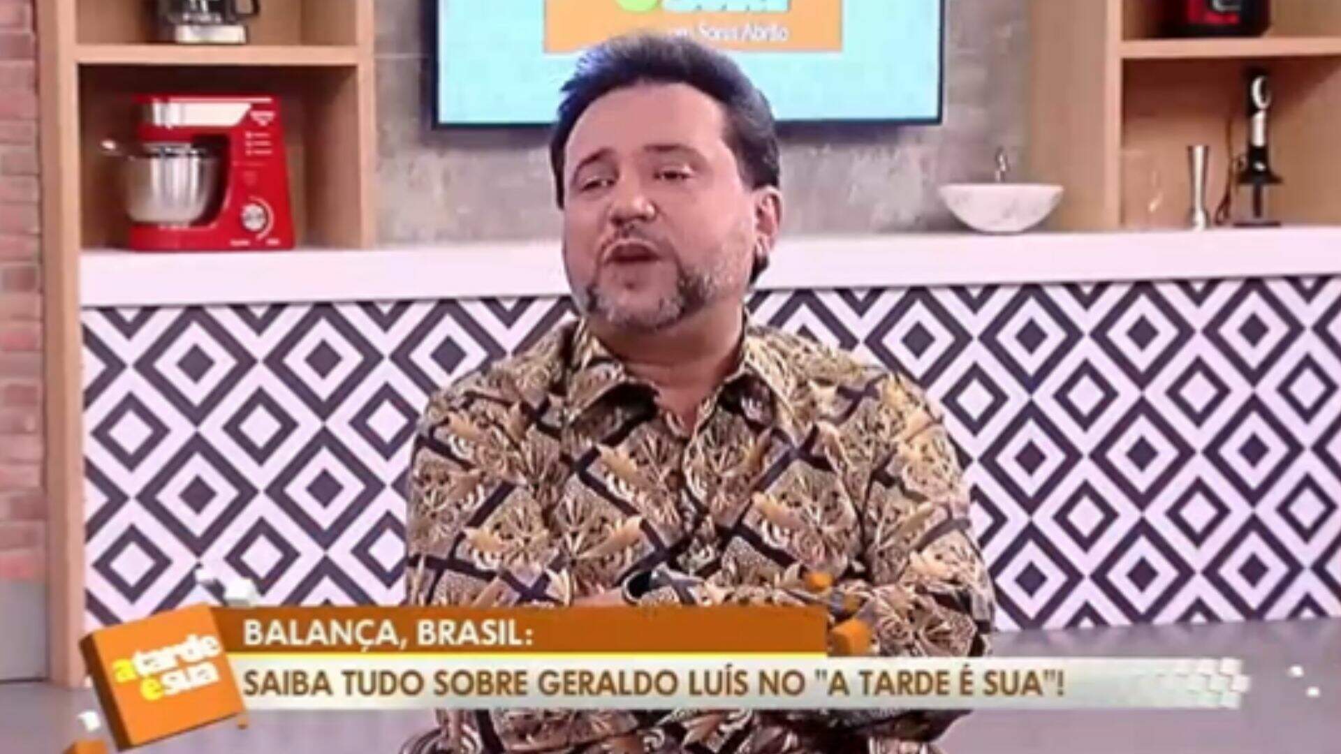 Geraldo Luís abre o coração no palco do "A Tarde é Sua"