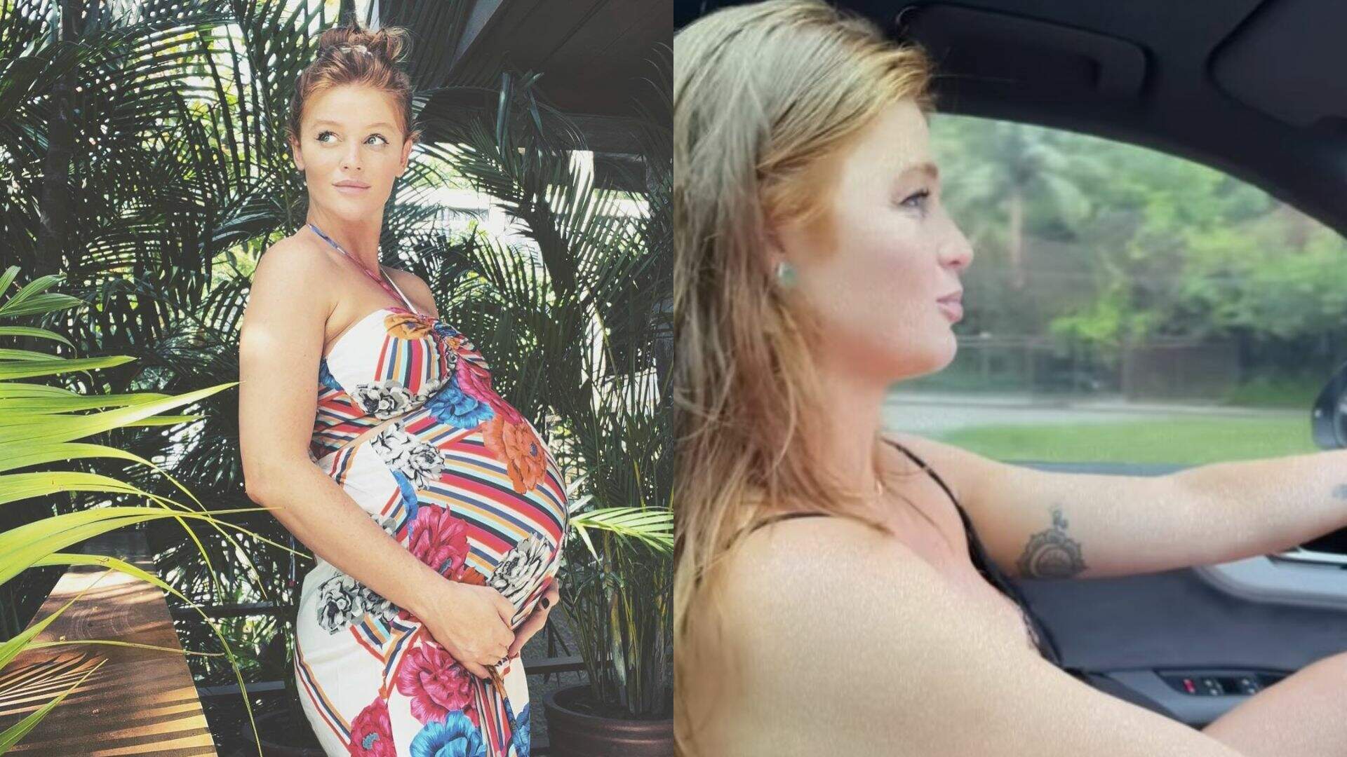 Cintia Dicker dirige até a maternidade para dar à luz a Aurora: “Vai plena!”