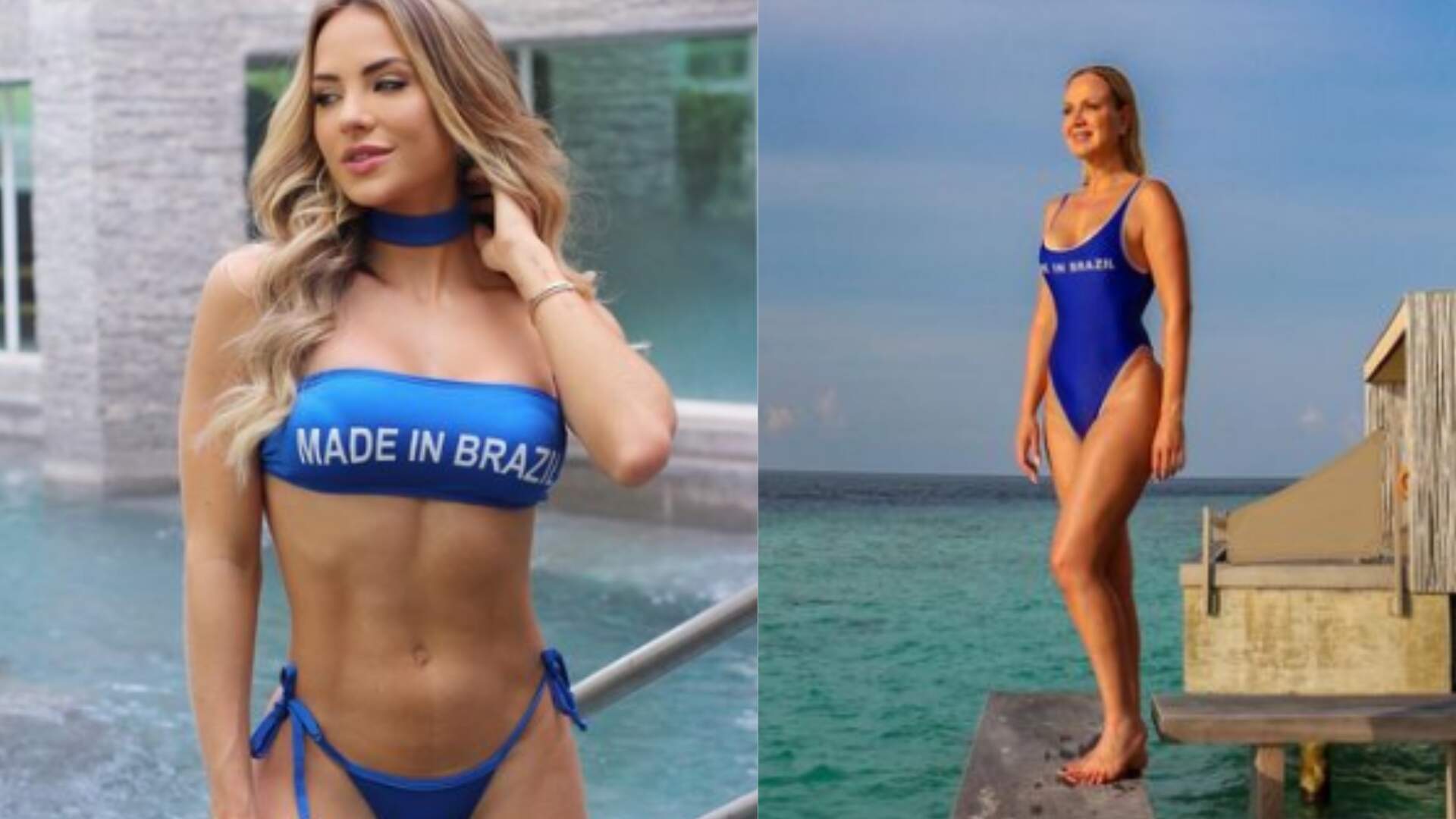 Made In Brazil: looks moda praia Brasilcore com a frase viram tendência