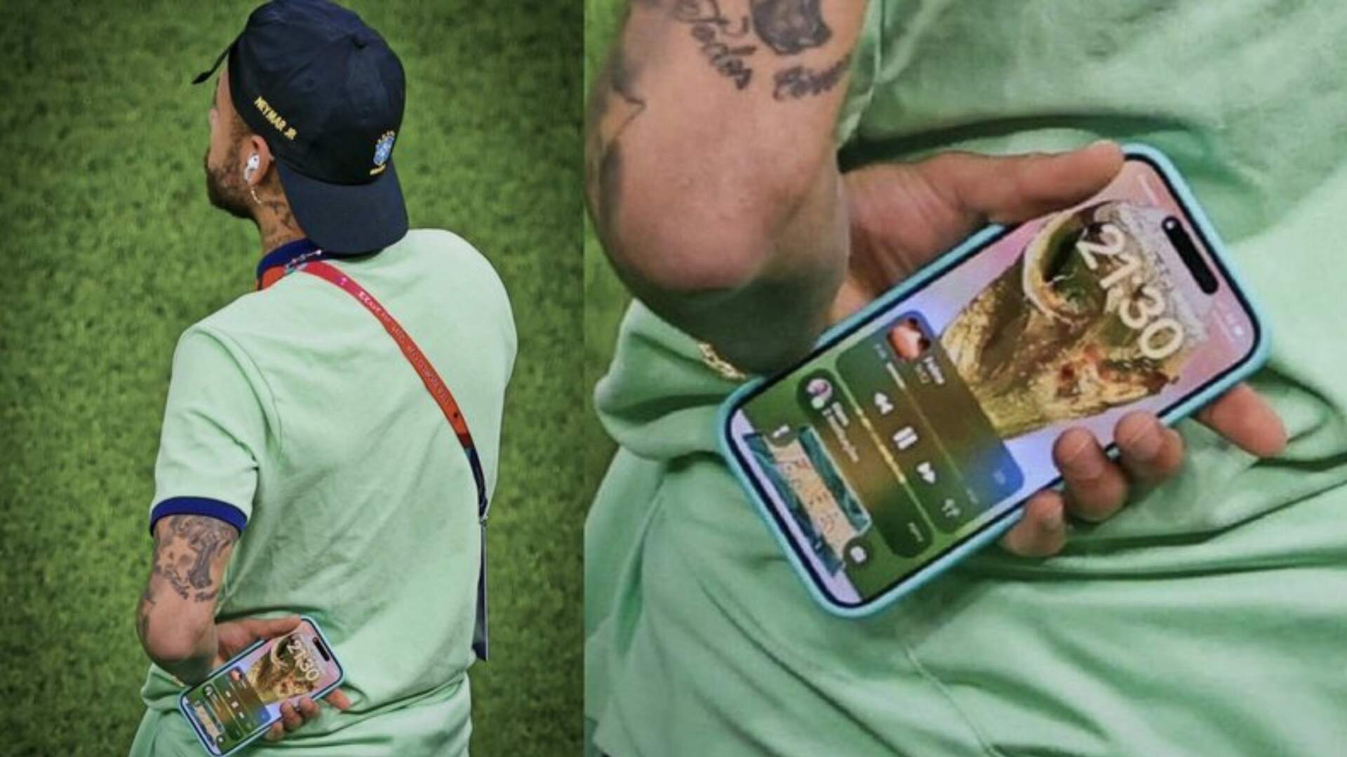 Neymar deixa escapar mensagem na tela do celular e agita web: “Bruna?”