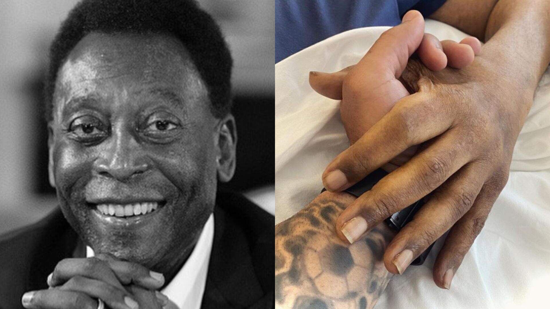Segurando a mão de Pelé em foto, filho do ex-atleta se pronuncia e declaração comove fãs - Metropolitana FM