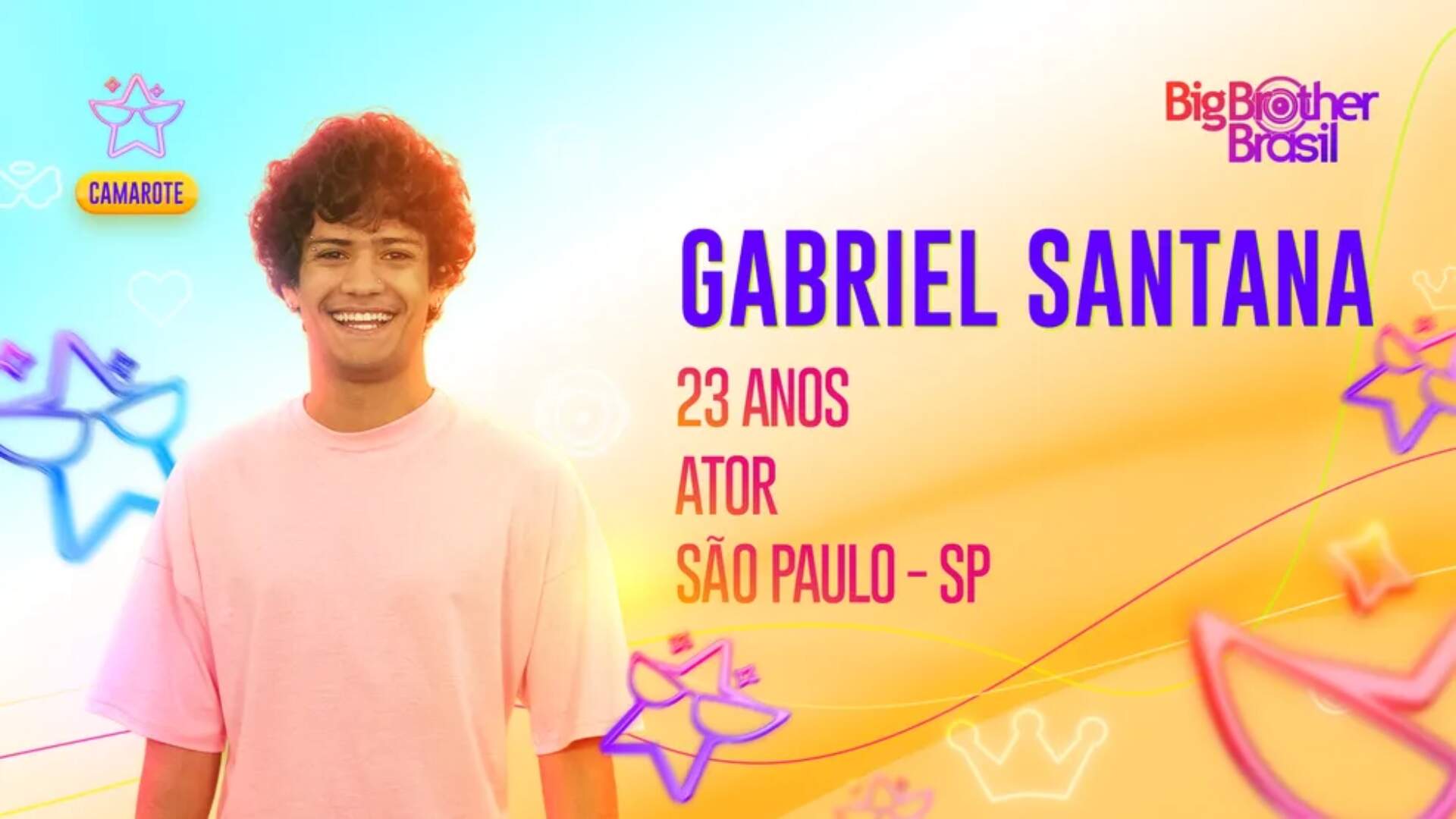 BBB 23: Gabriel Santana, integrante do Camarote, garante que vai beijar muito!