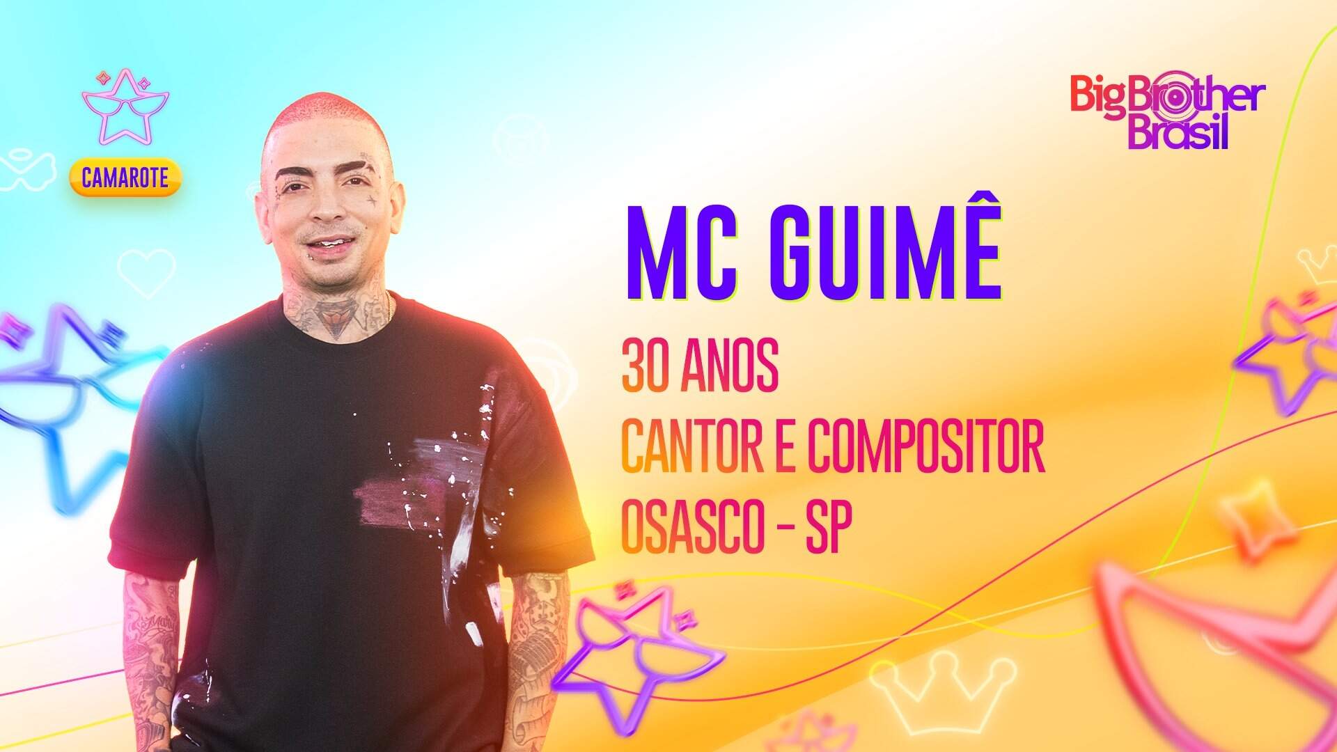 BBB 23: MC Guimê, integrante do time Camarote, está pronto para a guerra!