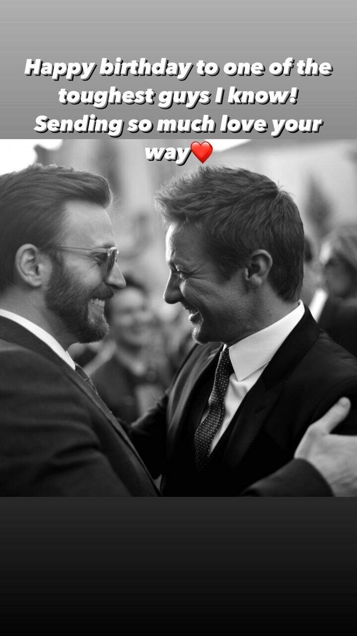 Chris Evans e Jeremy Renner (reprodução: Instagram)