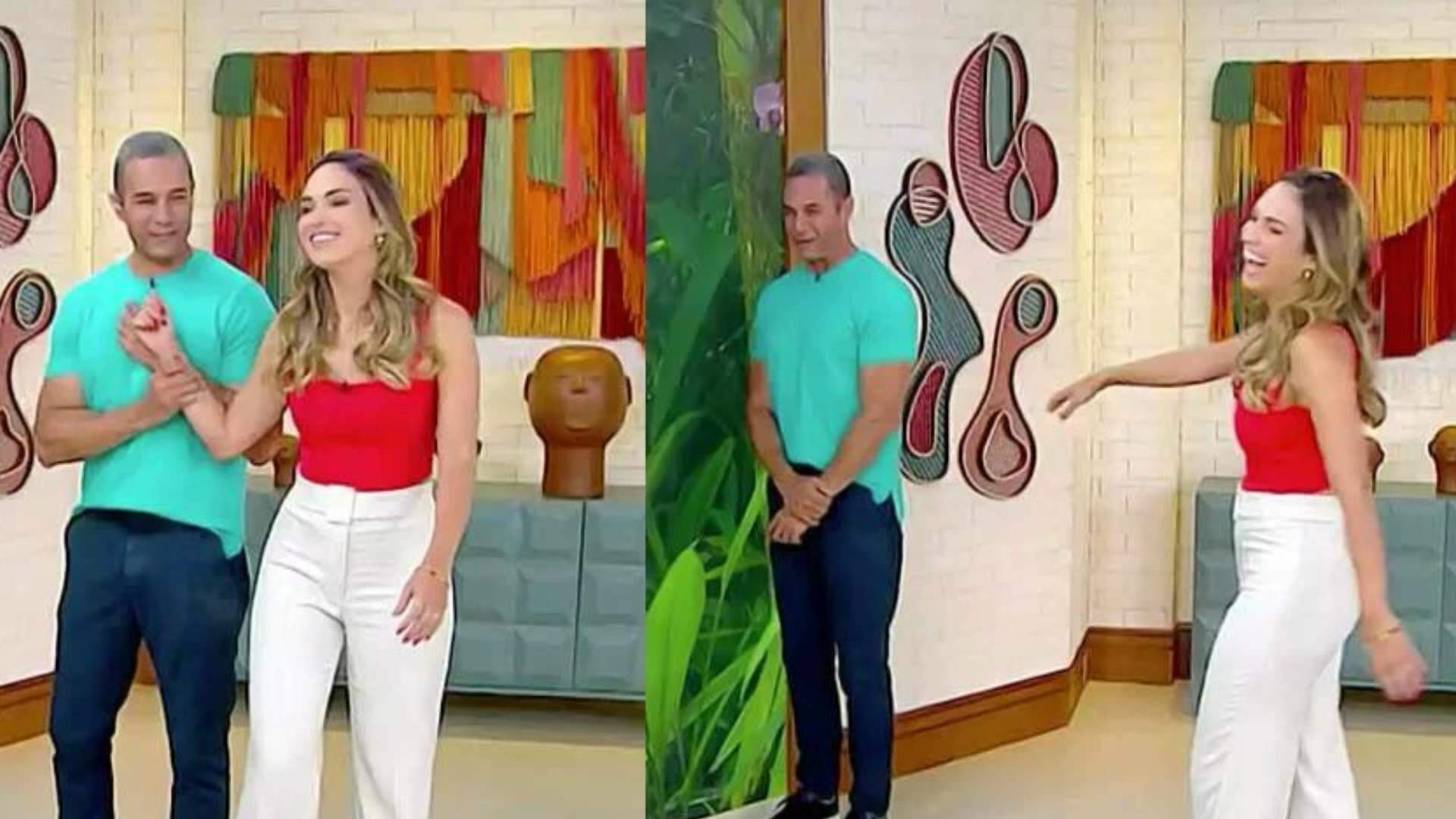 Talitha Morete dá fora em colega ao vivo no ‘Mais Você’ e causa climão: “Não gosto!”