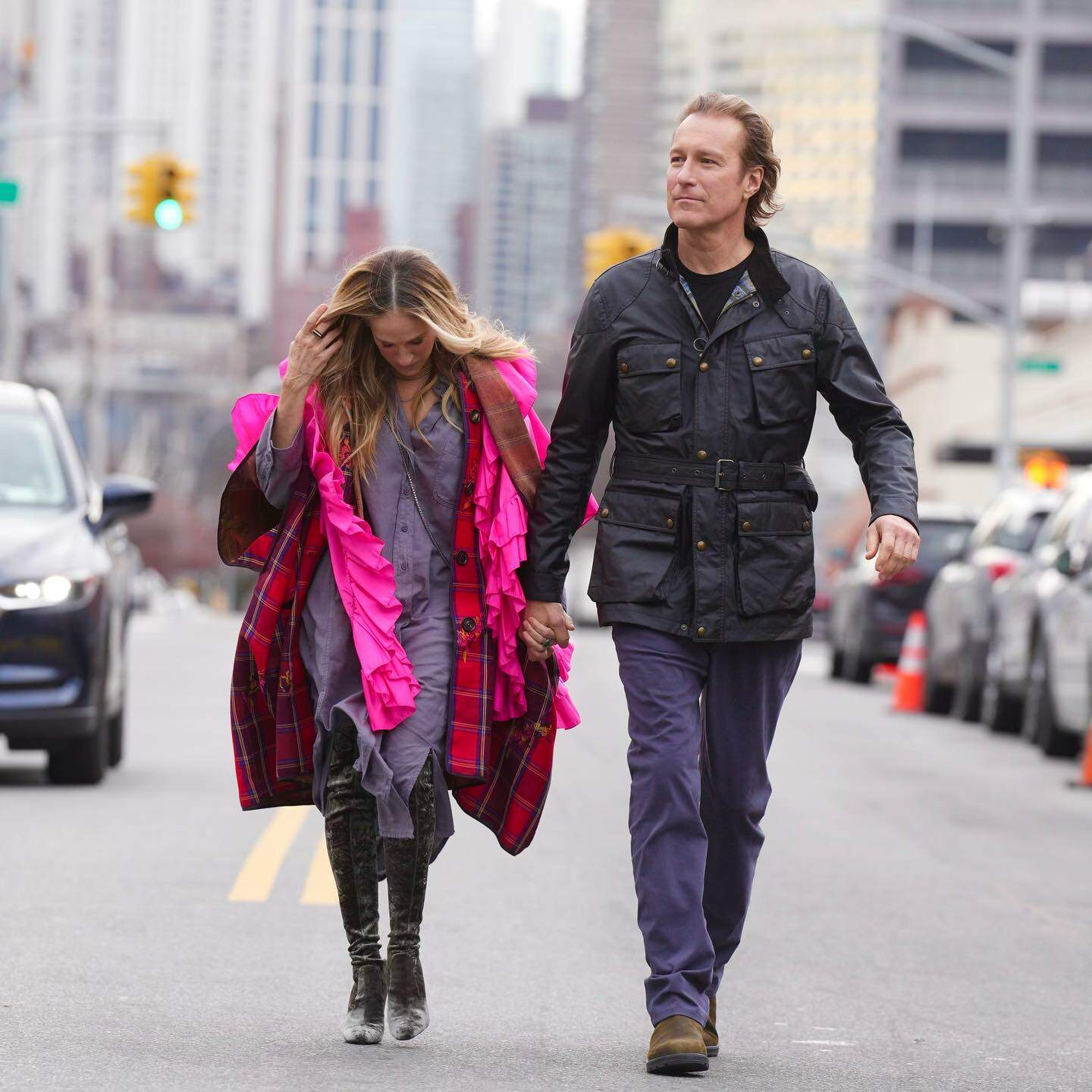 Carrie Bradshaw (Sarah Jessica Parker) e Aidan Shaw (John Corbett) em And Just Like That. (Foto: Craig Blankenhorn)