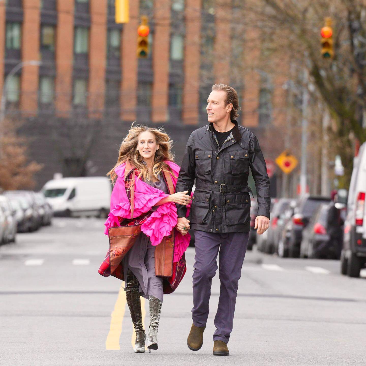 Carrie Bradshaw (Sarah Jessica Parker) e Aidan Shaw (John Corbett) em And Just Like That. (Foto: Craig Blankenhorn)