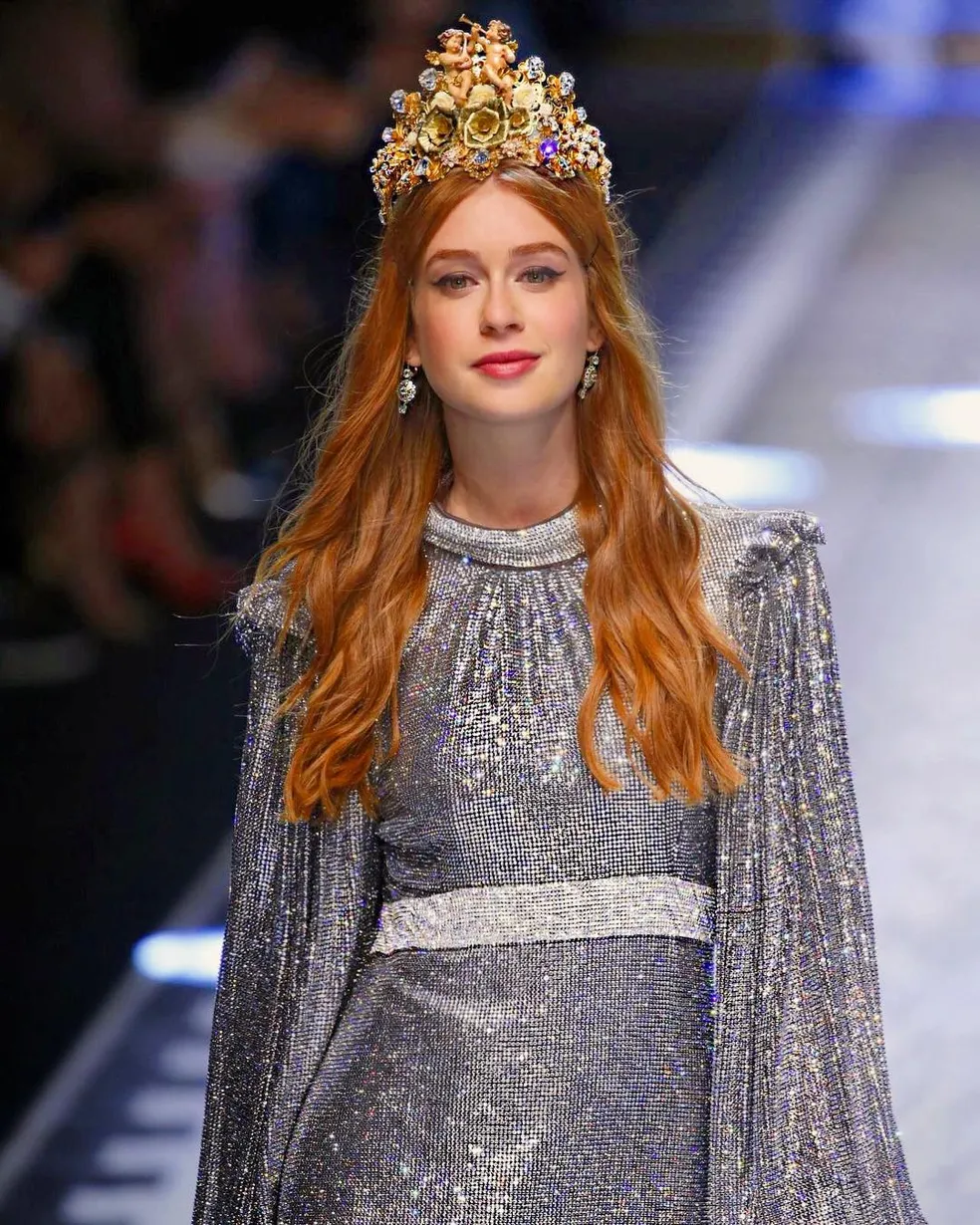 Marina Ruy Barbosa na passarela da Dolce & Gabbana