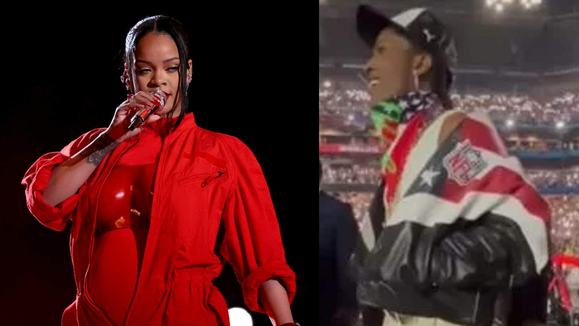 Reação de A$AP Rocky com anúncio da gravidez de Rihanna em show do Super Bowl 2023 viraliza na web