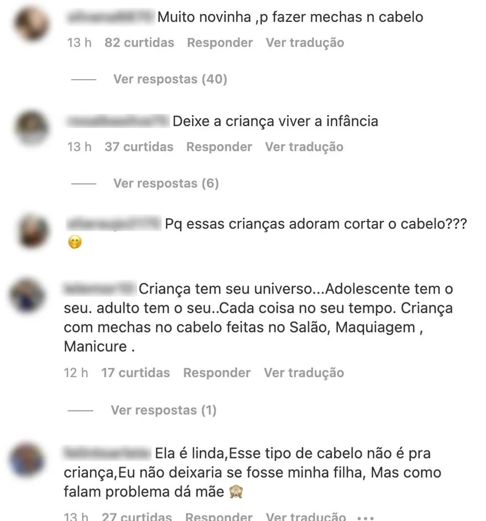 Deborah Secco é criticada por internautas ao deixar filha de 7 anos mudar de visual