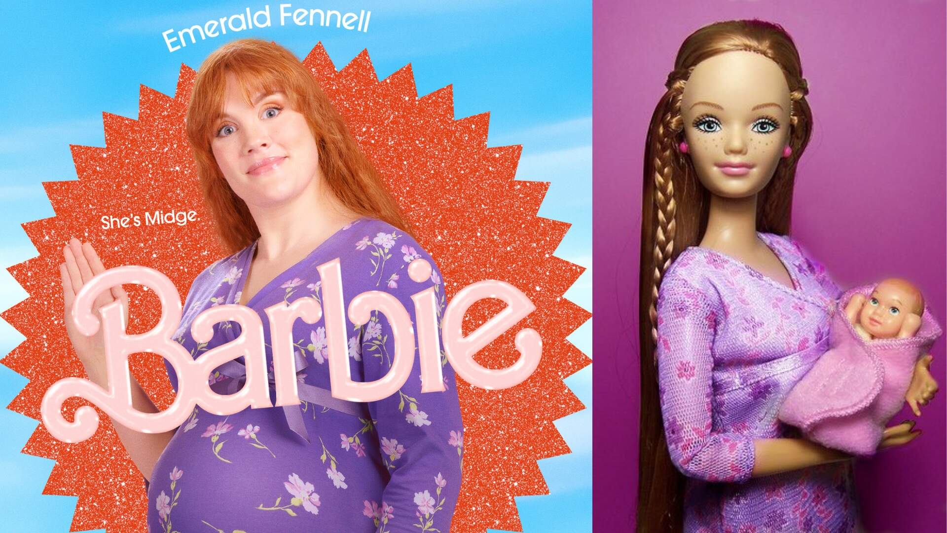 No filme da Barbie vemos a Midge, Barbie gravida que causou grande pol
