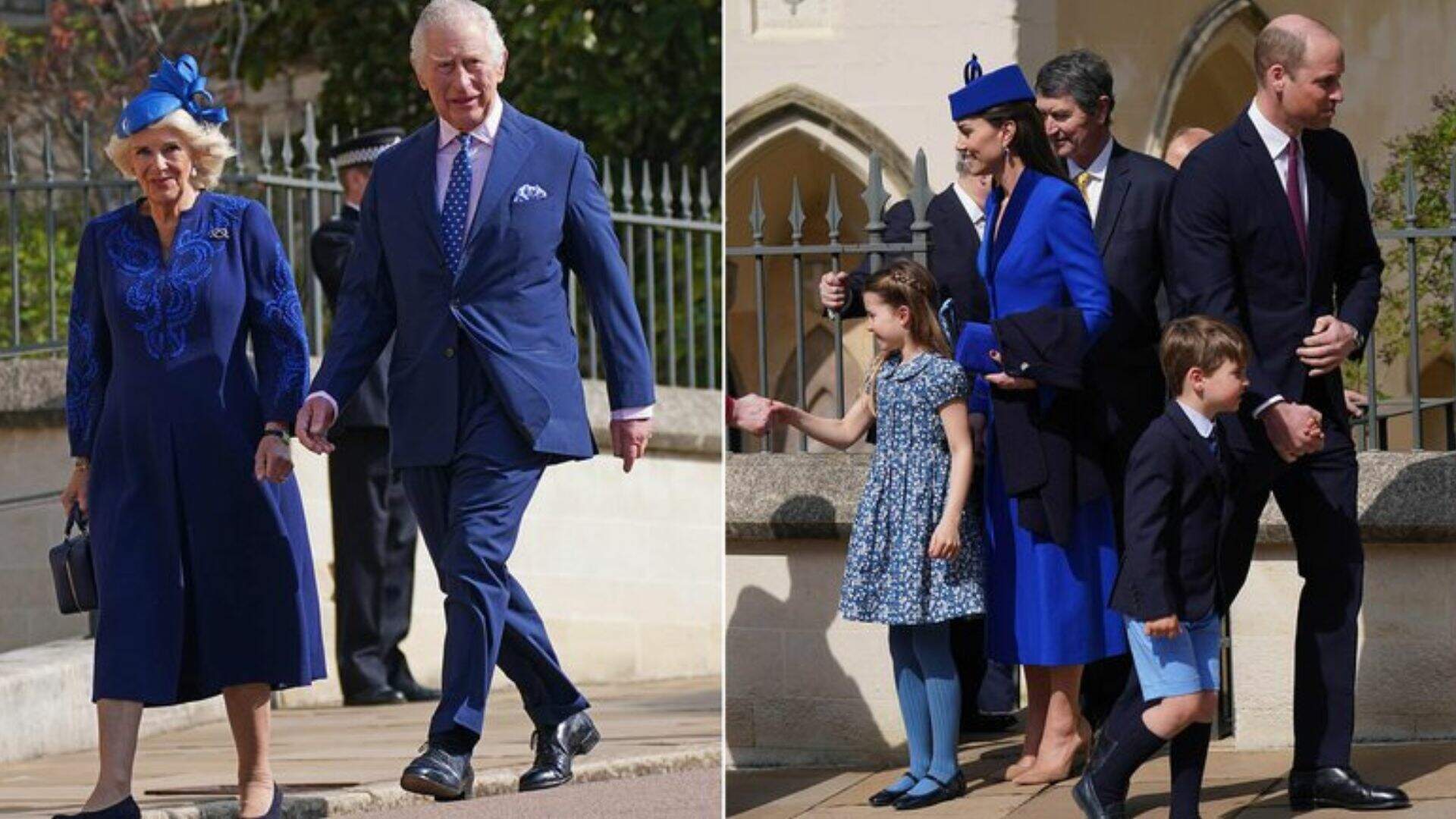 Família real britânica se encontra na missa de Páscoa e surge com looks combinando - Metropolitana FM
