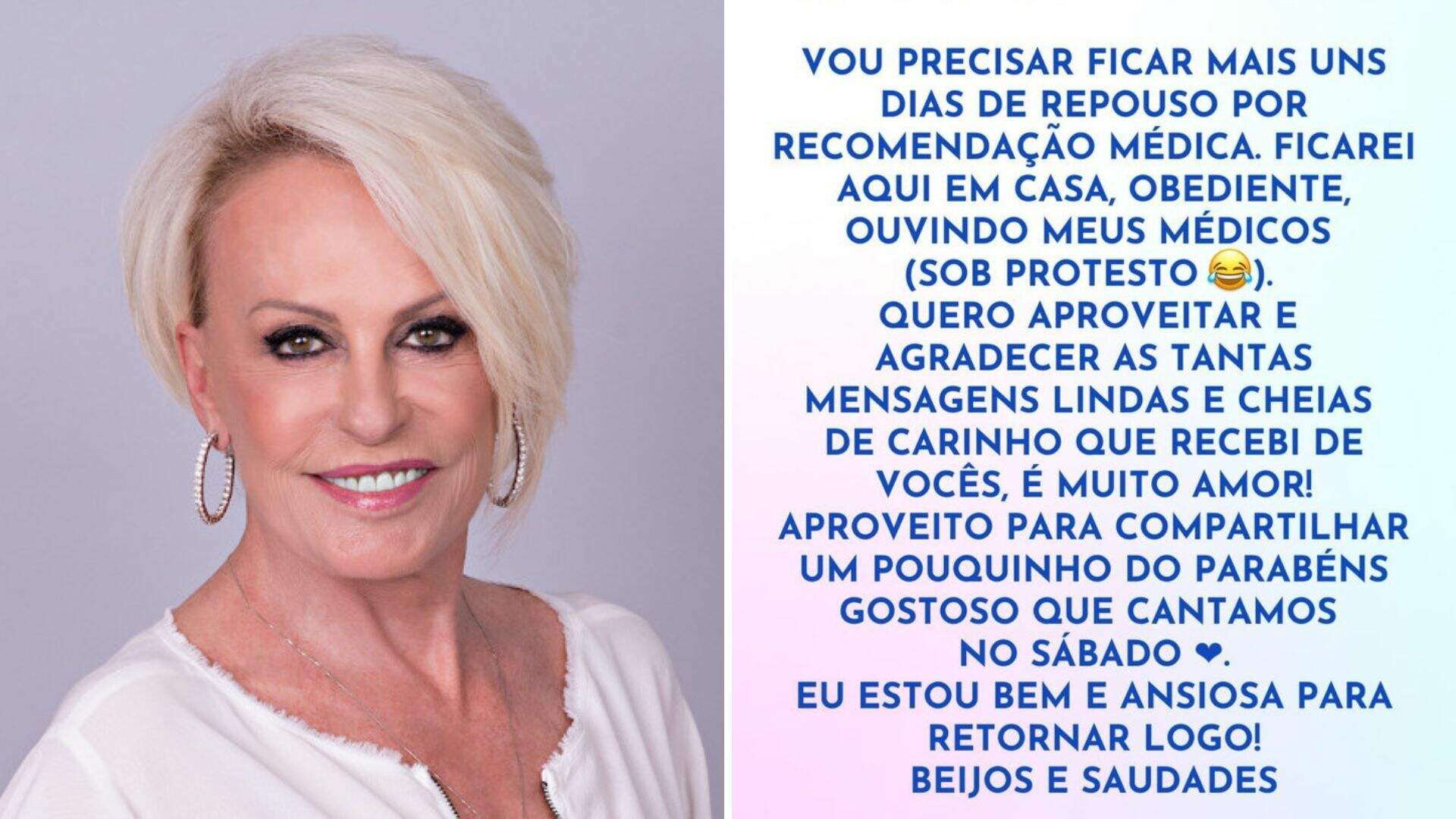 Ana Maria Braga (reprodução: Instagram)