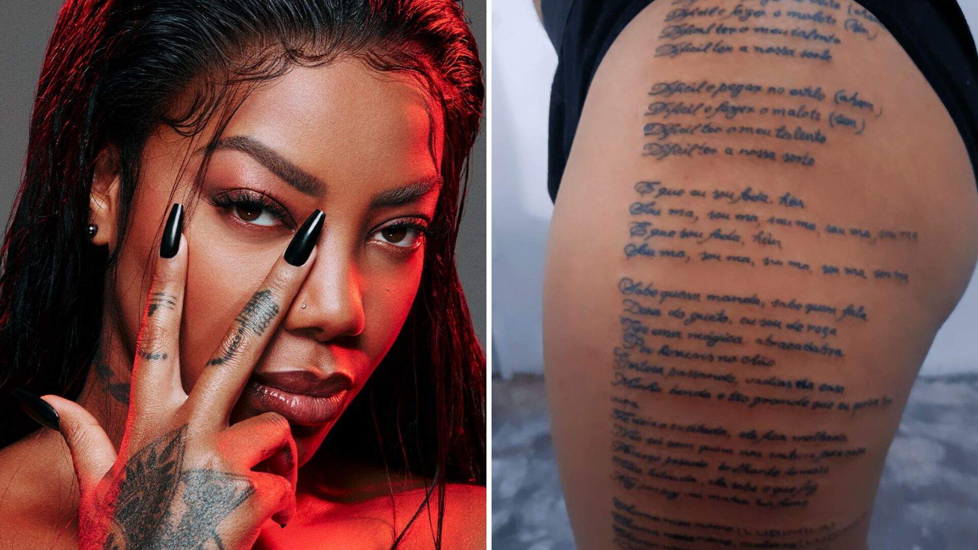 Fã de Ludmilla viraliza ao fazer tatuagem inusitada em homenagem a cantora - Metropolitana FM