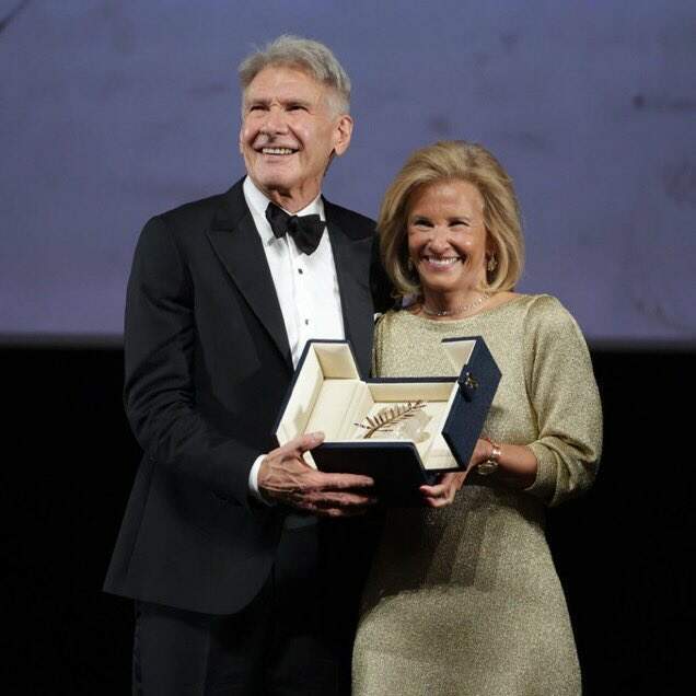 Harrison Ford e Iris Knobloch no Festival de Cannes (Foto: Reprodução)