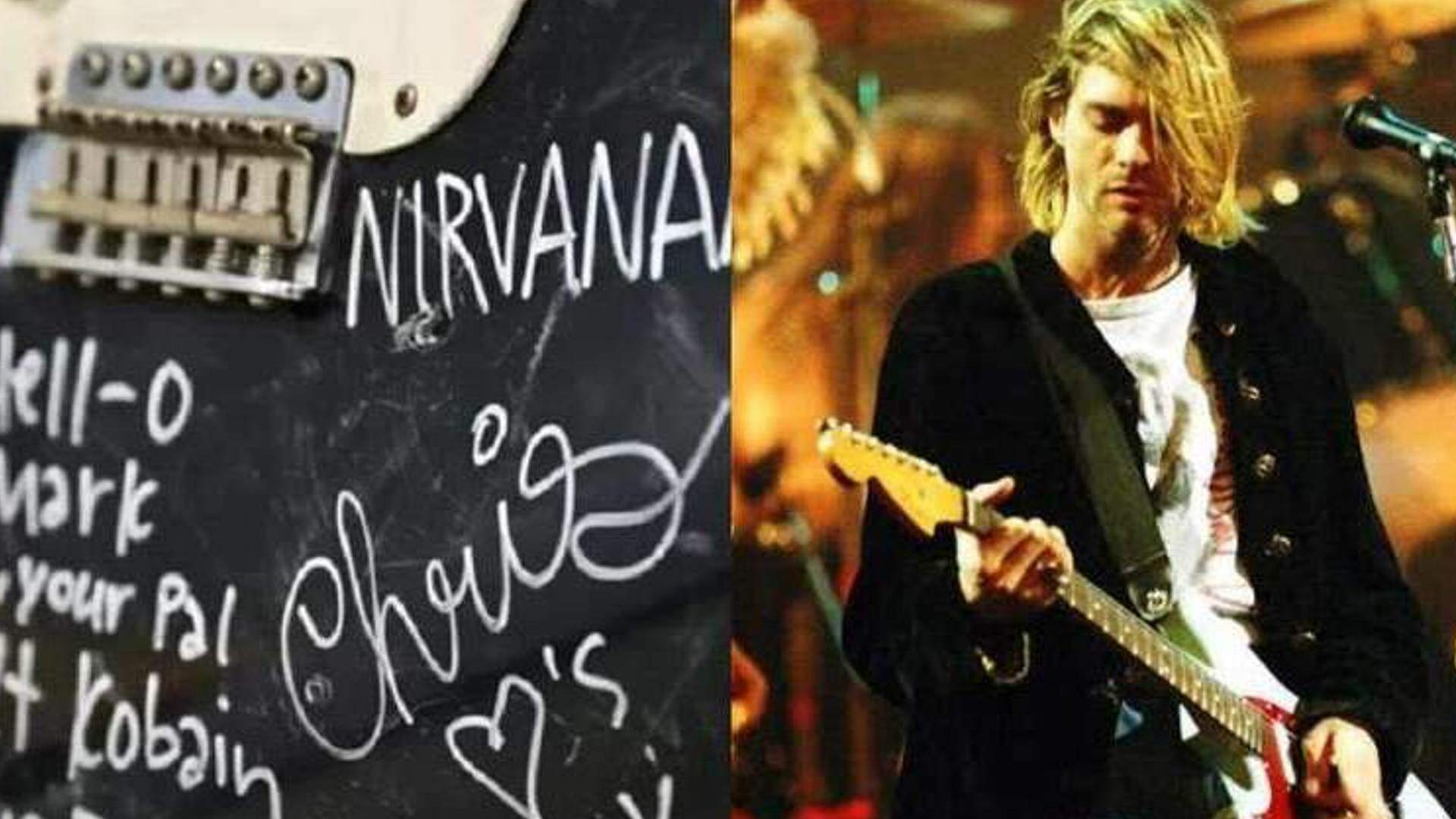 Guitarra quebrada por Kurt Cobain no palco é leiloada por valor milionário e choca web - Metropolitana FM