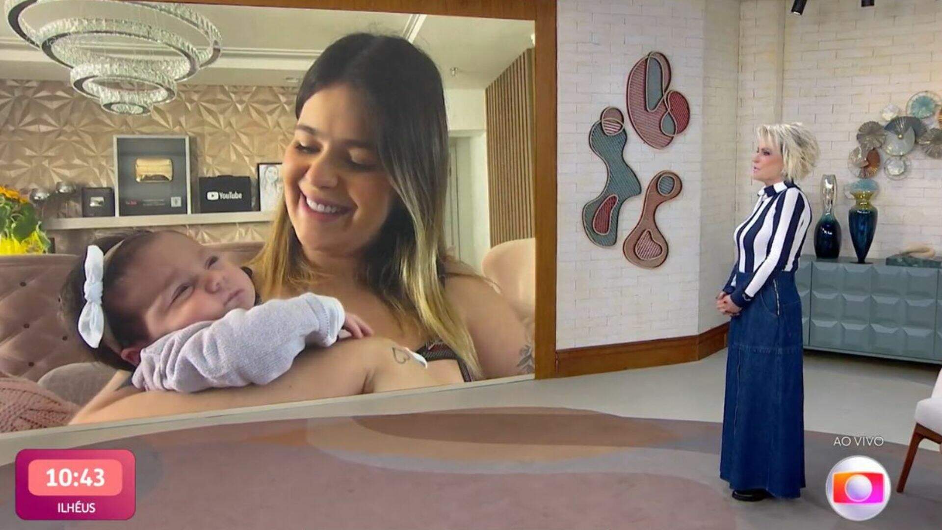 Filha de Viih Tube aparace na TV pela primeira vez e dá entrevista para Ana Maria Braga