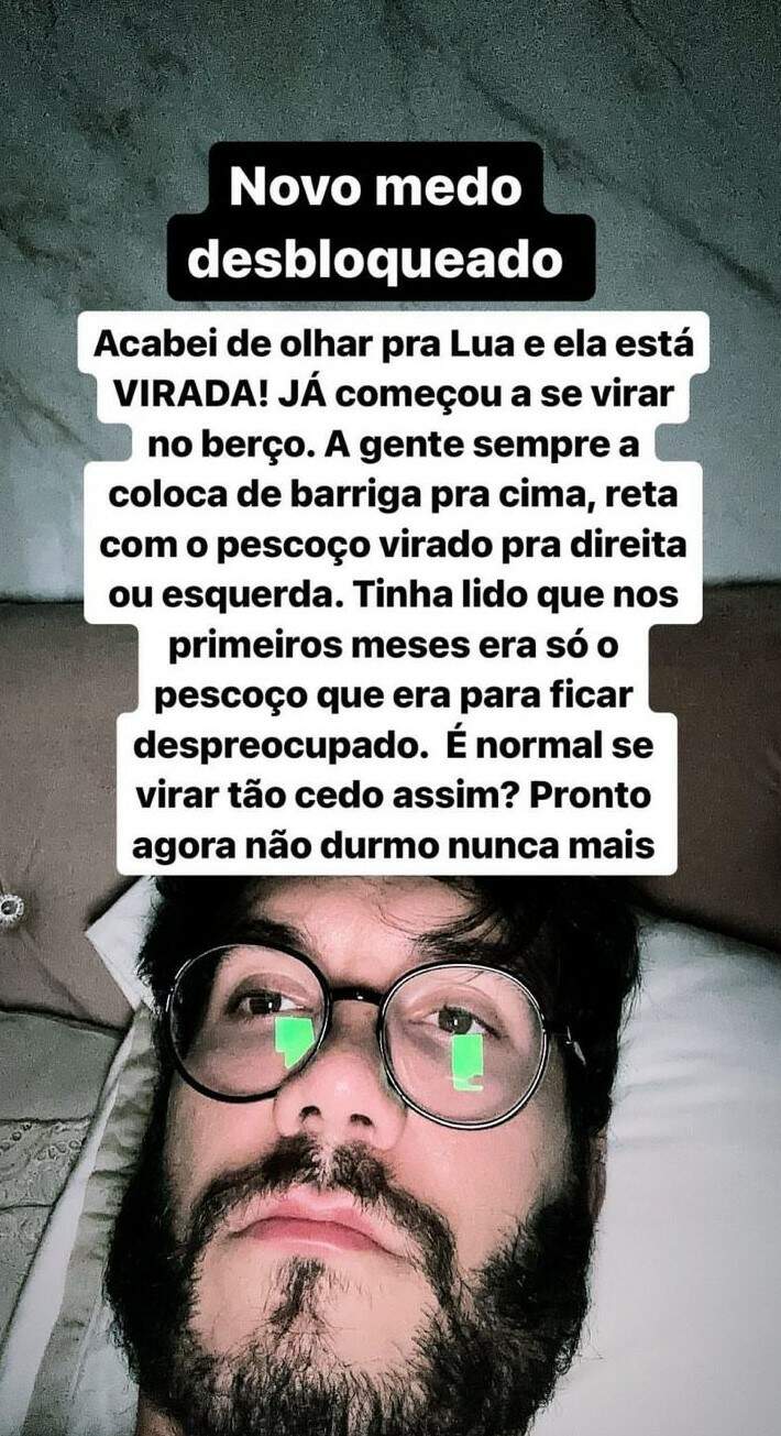 Eliezer Neto leva susto com filha e afirma: "Não durmo nunca mais"