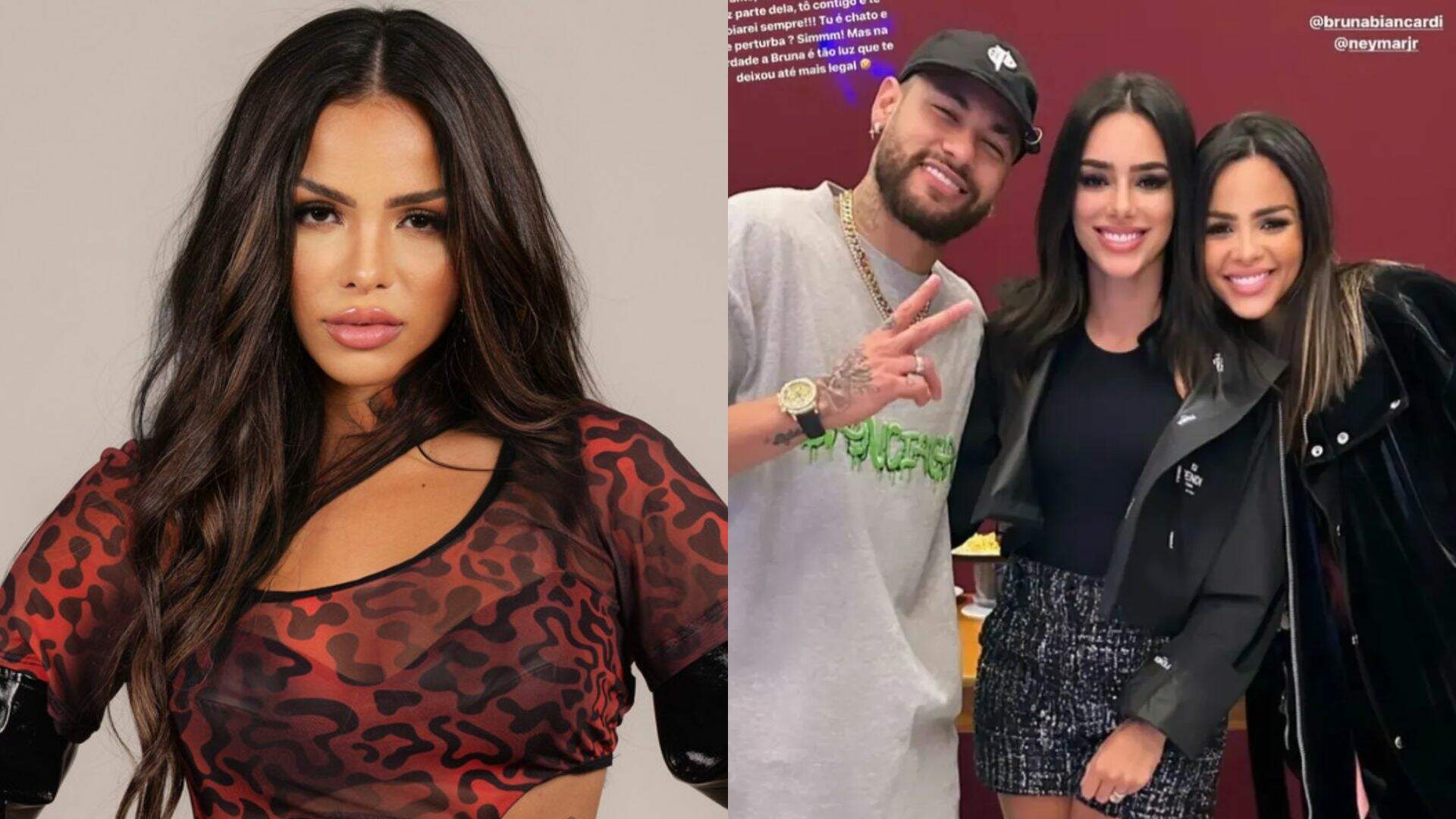Se pronunciou! Gabily reage à críticas por posar ao lado de Bruna Biancardi e ex-affair, Neymar - Metropolitana FM