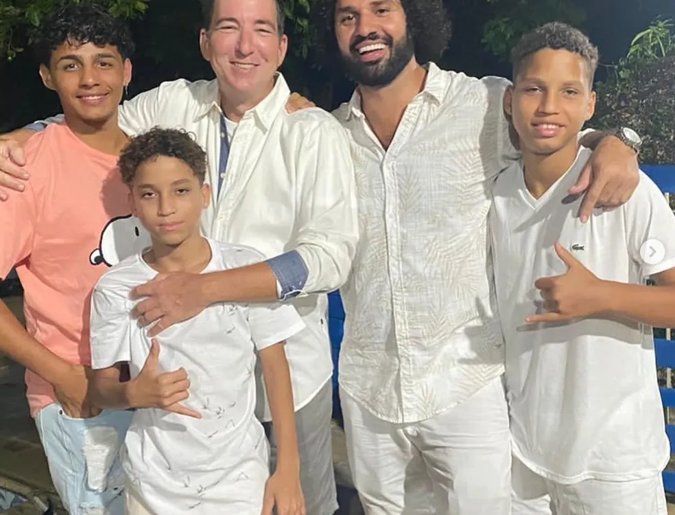 Glenn, David e os filhos